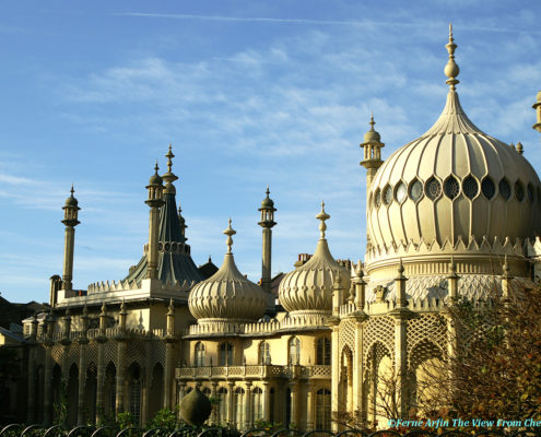 Domes and minarets of the Royal Pavilion, Brighton.