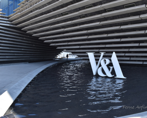 Detail of the exterior of the new V&A Dundee