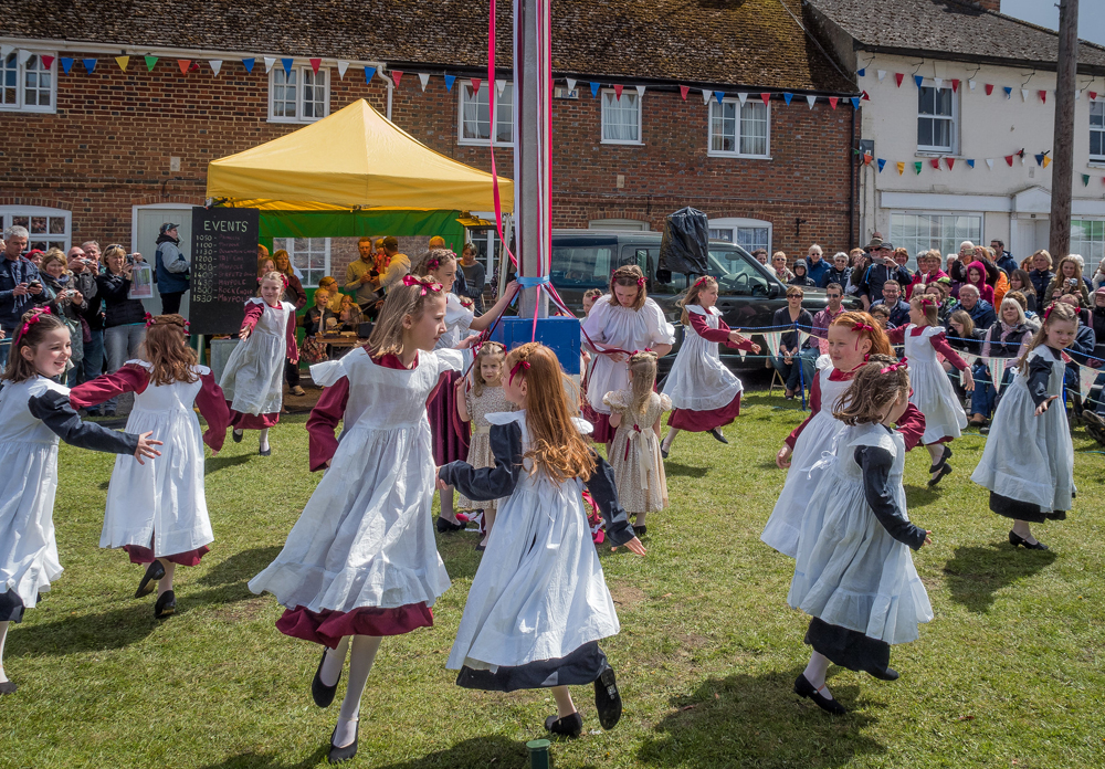 Little Girls Maypole Dancing at the Downton Cuckoo Fair