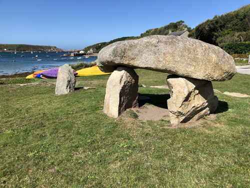 Megaliths, Prehistoric fakes, Tresco, Isles of Scilly, England,Cornwall, Southwest UK