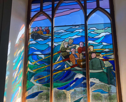 Stained glass by Oriel Hicks, Artists of Scilly