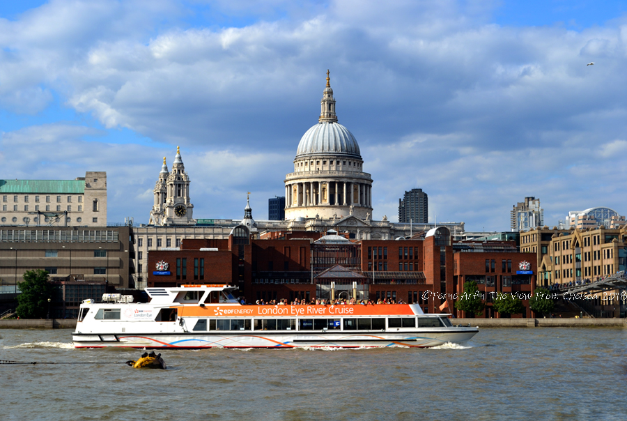 London, England, Thames, St Pauls Cathedral, River Cruise