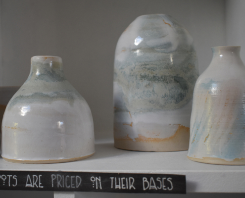 Vases, ceramics, Lou Simmonds, Scilly artists, artists of scilly