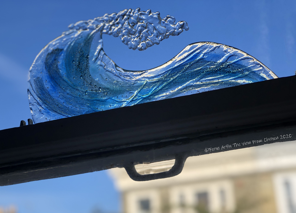 Scilly Wave, Scilly artists, glass artist, Oriel Hicks