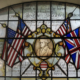 Benedict Arnold stained glass window at St Mary's Church, Battersea London