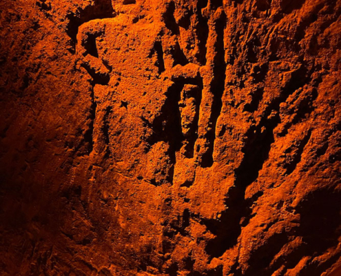 Medieval carving in cave