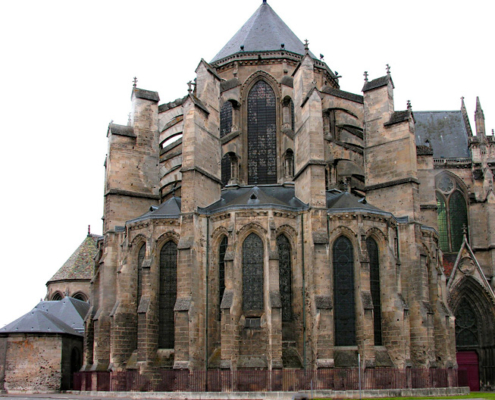 rear view of Soissons Cathedral