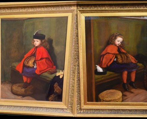 two portraits of a child by John Everett Millais